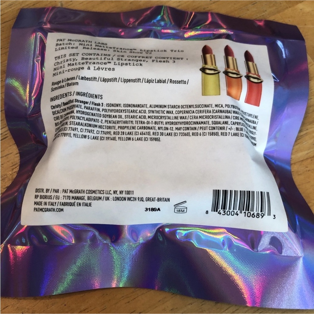 Pat McGrath Labs Mini Matte Trance Lipstick Trio Skin Show V2 Sealed NIB - Picture 3 of 12